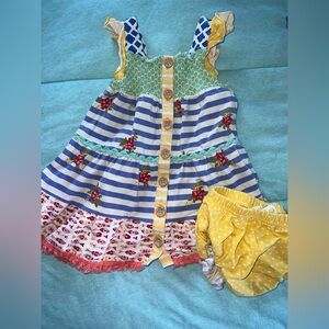 Matilda Jane Blue and Yellow Kids Matching Set